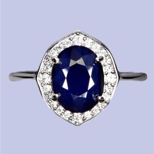 Genuine,  Rich Deep Blue,  Sapphire Ring